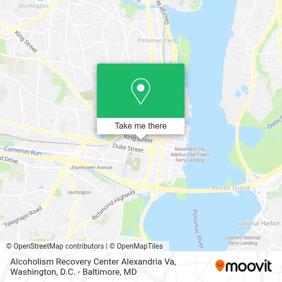 Alcoholism Recovery Center Alexandria Va map