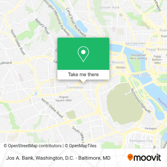 Jos A. Bank map