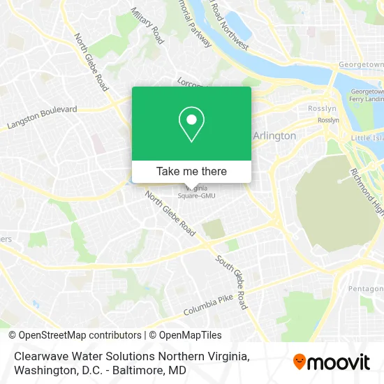 Clearwave Water Solutions Northern Virginia map