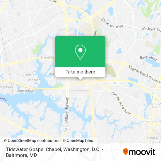 Tidewater Gospel Chapel map