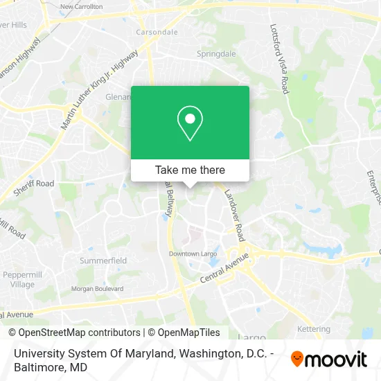 University System Of Maryland map