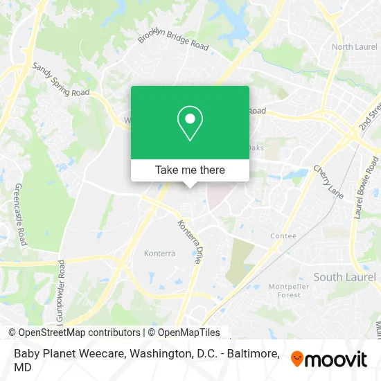 Baby Planet Weecare map