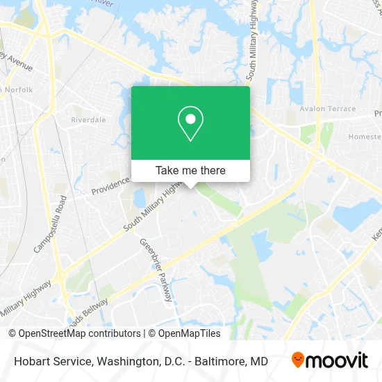 Hobart Service map