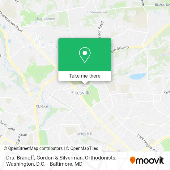 Drs. Branoff, Gordon & Silverman, Orthodonists map