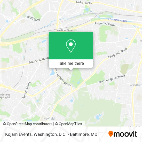 Kojam Events map