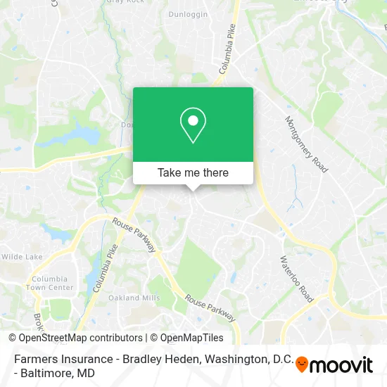 Farmers Insurance - Bradley Heden map