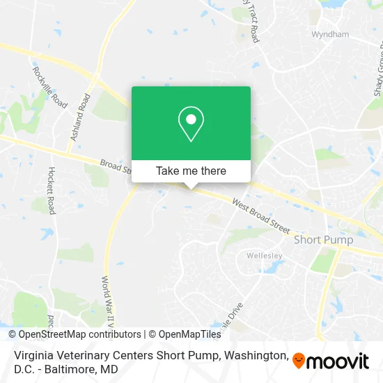 Virginia Veterinary Centers Short Pump map
