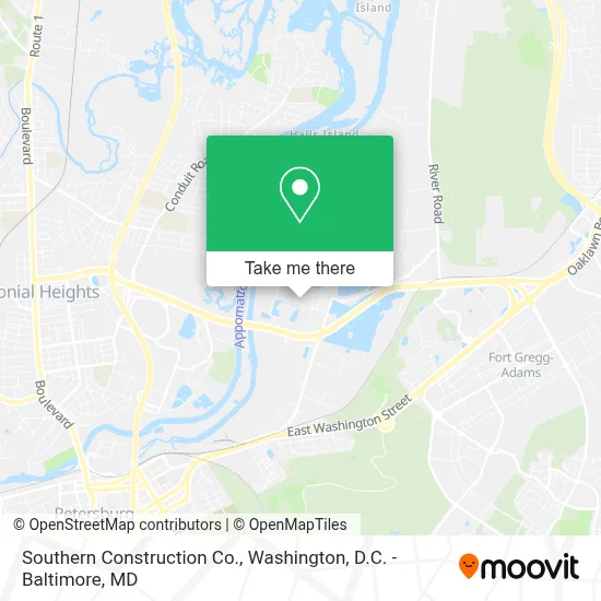 Southern Construction Co. map