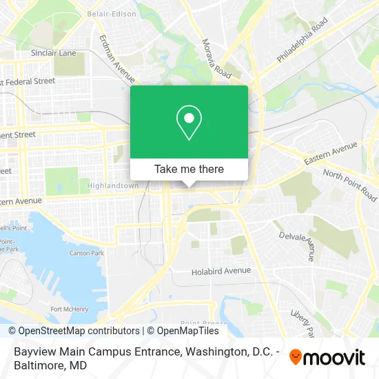 Bayview Main Campus Entrance map
