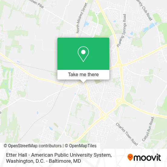 Etter Hall - American Public University System map