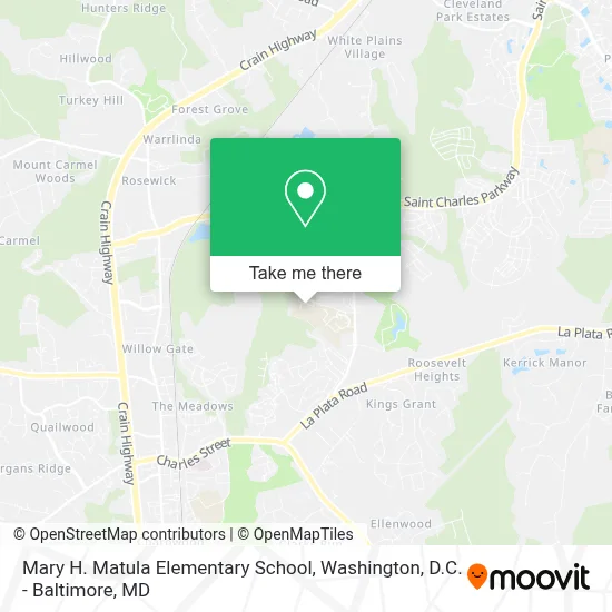 Mary H. Matula Elementary School map