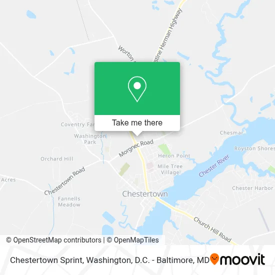 Chestertown Sprint map