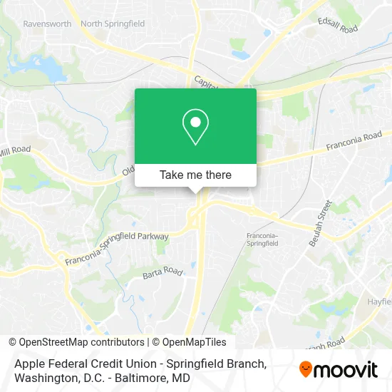Apple Federal Credit Union - Springfield Branch map