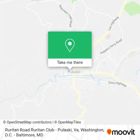 Ruritan Road Ruritan Club - Pulaski, Va map
