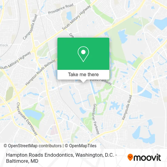 Hampton Roads Endodontics map