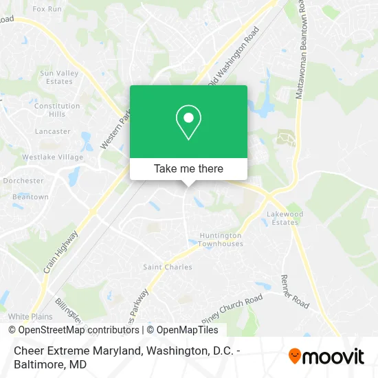 Cheer Extreme Maryland map