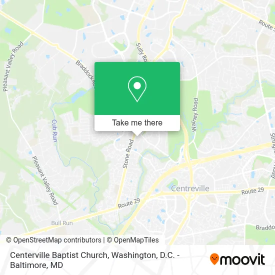 Centerville Baptist Church map