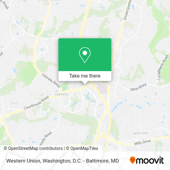 Western Union map