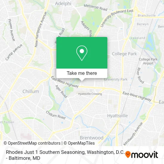 Rhodes Just 1 Southern Seasoning map