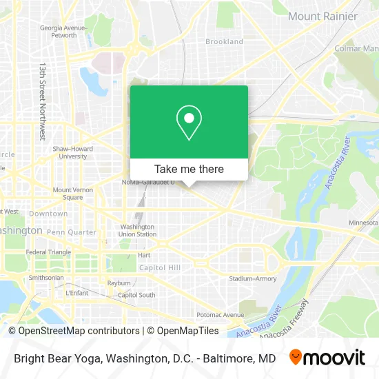 Bright Bear Yoga map