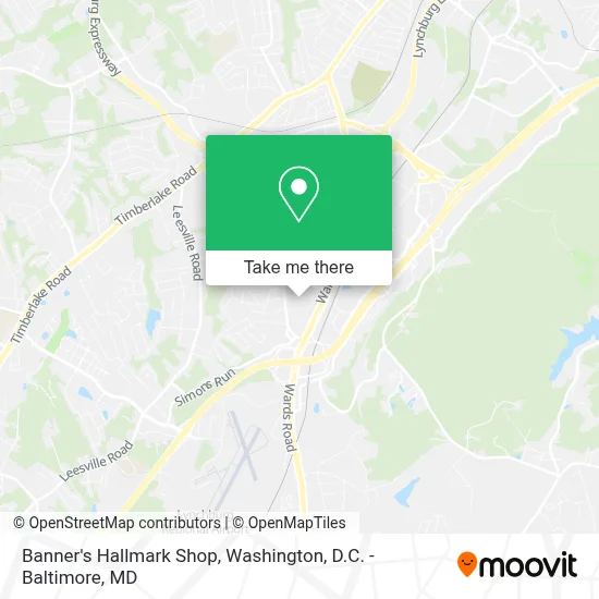 Banner's Hallmark Shop map