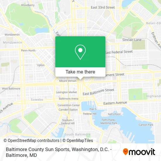 Baltimore County Sun Sports map