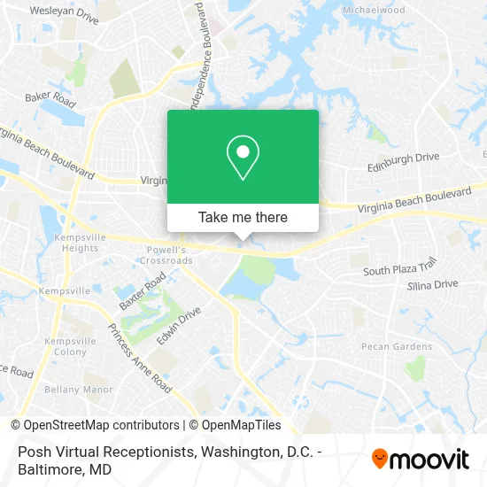 Posh Virtual Receptionists map