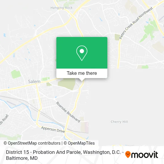 District 15 - Probation And Parole map