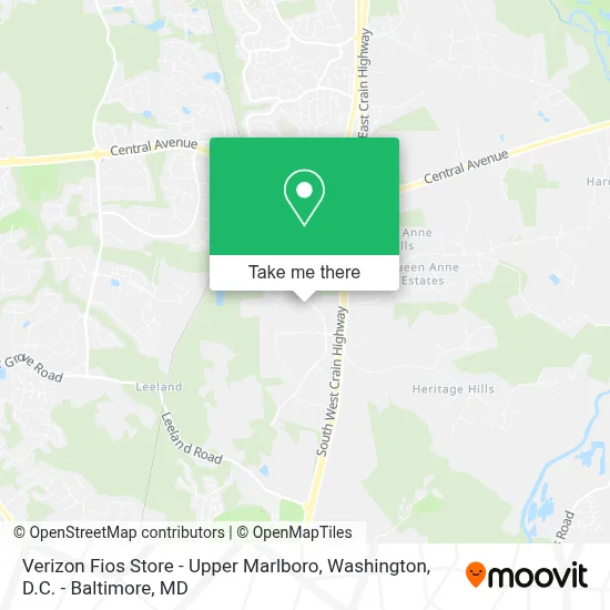 Verizon Fios Store - Upper Marlboro map
