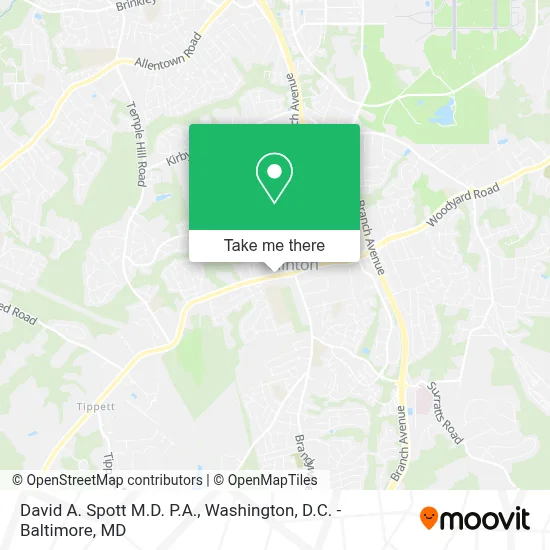 David A. Spott M.D. P.A. map