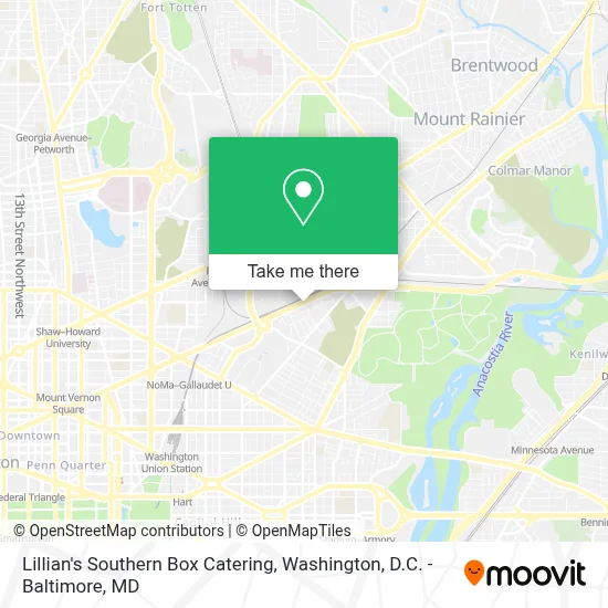 Lillian's Southern Box Catering map
