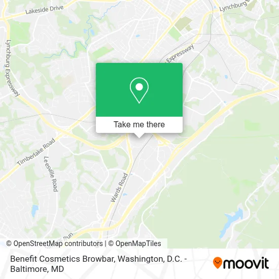 Benefit Cosmetics Browbar map