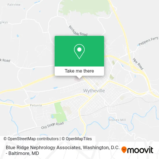 Blue Ridge Nephrology Associates map