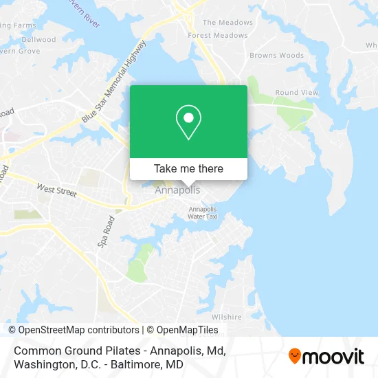 Common Ground Pilates - Annapolis, Md map