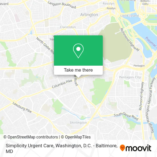 Simplicity Urgent Care map