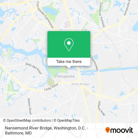 Nansemond River Bridge map