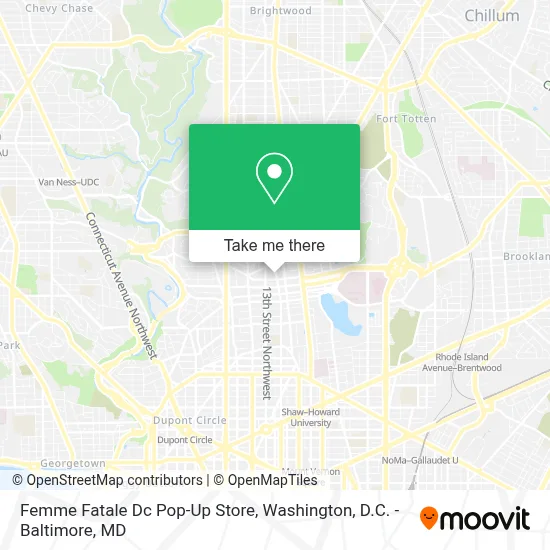 Femme Fatale Dc Pop-Up Store map
