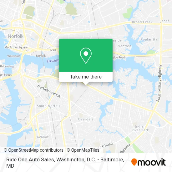 Ride One Auto Sales map