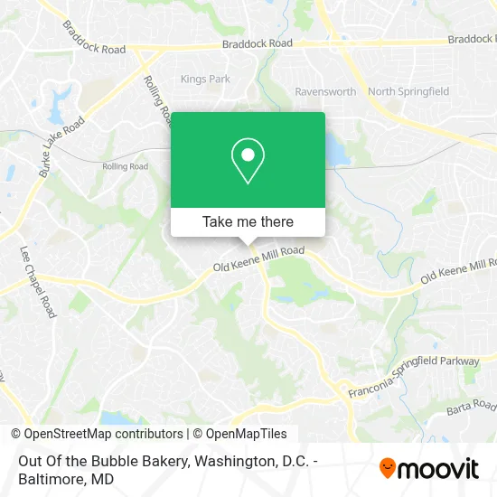 Out Of the Bubble Bakery map
