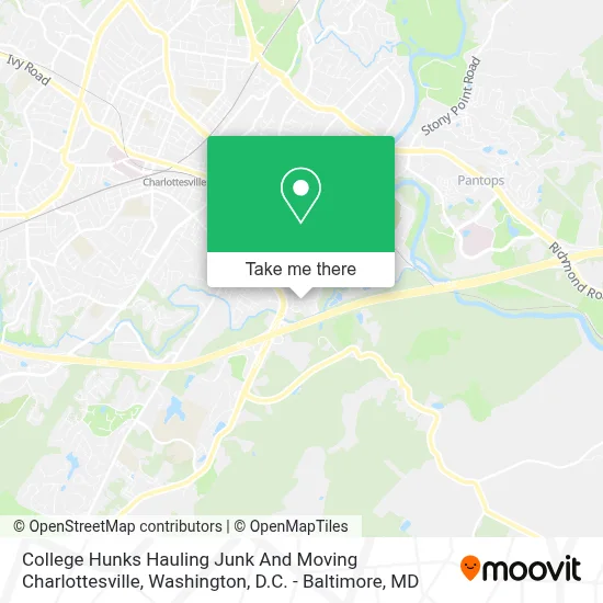 College Hunks Hauling Junk And Moving Charlottesville map