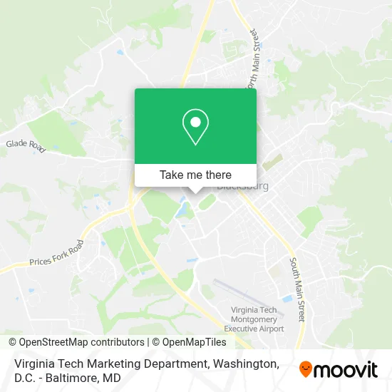 Virginia Tech Marketing Department map