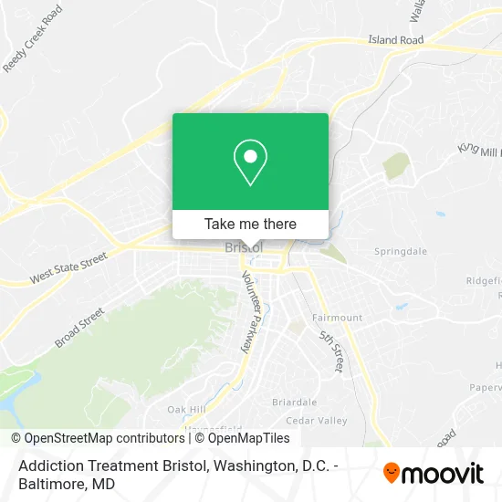 Addiction Treatment Bristol map