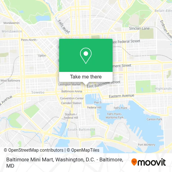 Baltimore Mini Mart map