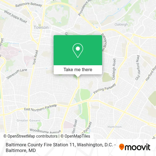 Baltimore County Fire Station 11 map