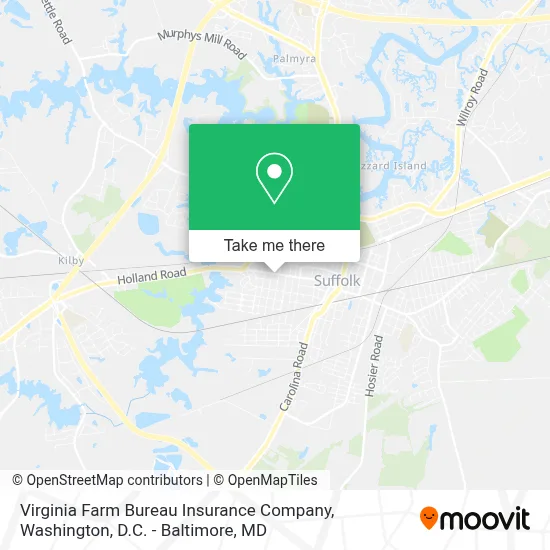 Virginia Farm Bureau Insurance Company map