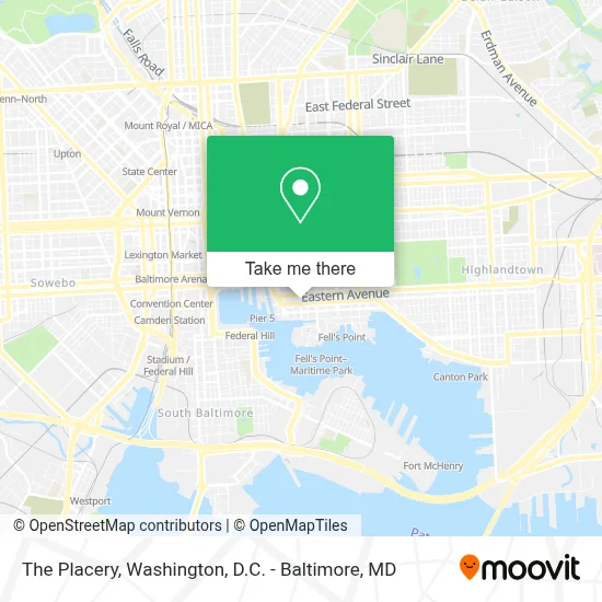 The Placery map