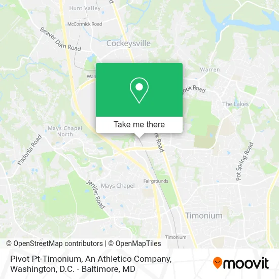 Pivot Pt-Timonium, An Athletico Company map