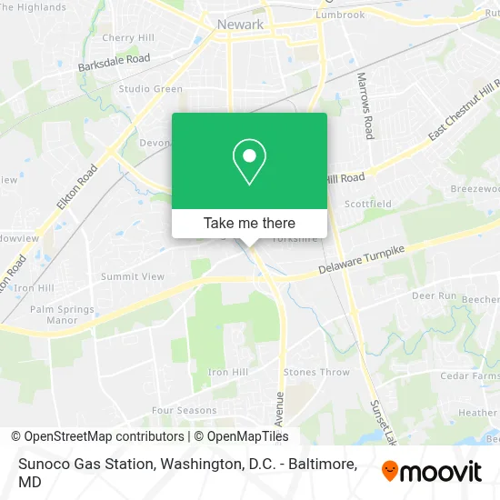 Sunoco Gas Station map