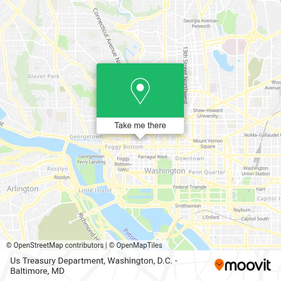 Us Treasury Department map