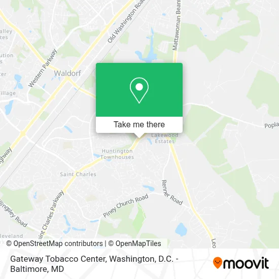Gateway Tobacco Center map